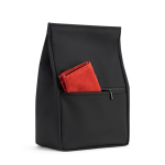 Sac isotherme enroulable 7 L avec fermeture réglable en similicuir couleur noir Huitième vue