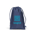 Sac isotherme enroulable 7 L en similicuir avec fermeture réglable couleur bleu image avec logo