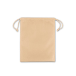 Sac à cordons moyen en non-tissé avec fermeture thermosoudée 60 g/m² couleur marron clair première vue