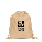 Sac à cordons moyen en non-tissé avec fermeture thermosoudée 60 g/m² avec zone d'impression