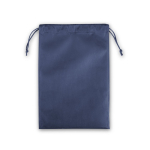 Grand sac à cordons en non tissé avec fermeture thermoscellée 60 g/m² couleur bleu première vue