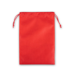Grand sac à cordons en non tissé avec fermeture thermoscellée 60 g/m² couleur rouge première vue