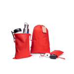 Grand sac à cordons en non tissé avec fermeture thermoscellée 60 g/m² couleur rouge quatrième vue