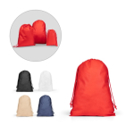 Grand sac à cordons en non tissé avec fermeture thermoscellée 60 g/m² diverses couleurs