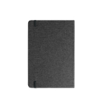 Cahier A5 rigide en bambou et RPET avec fermeture, pages lignées couleur noir deuxième vue