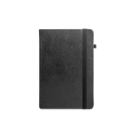 Carnet A5 ligné avec planification mensuelle et bande élastique couleur noir première vue