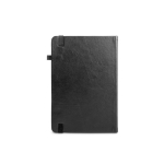 Carnet A5 ligné avec planification mensuelle et bande élastique couleur noir deuxième vue