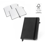 Carnet A5 ligné avec planification mensuelle et bande élastique diverses couleurs