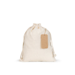 Étiquette en papier recyclé avec cordon naturel 700 g/m² couleur naturel troisième vue