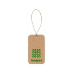 Étiquette en papier recyclé avec cordon naturel 700 g/m² couleur naturel image avec logo