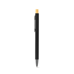 Kit de bureau avec gourde en verre, bloc A5 et stylo à encre bleue couleur noir cinquième vue