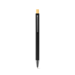Kit de bureau avec gourde en verre, bloc A5 et stylo à encre bleue couleur noir sixième vue