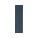 Étui pour stylo en cuir synthétique avec fermeture sécurisée couleur bleu première vue