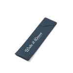Étui pour stylo en cuir synthétique avec fermeture sécurisée couleur bleu image avec logo