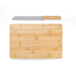 Planche à pain en bambou rainurée avec couteau inclus couleur naturel première vue