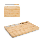 Planche à pain en bambou rainurée avec couteau inclus diverses couleurs