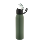 Gourde de sport en acier inoxydable recyclé à paroi simple 670 ml couleur vert militaire troisième vue