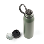 Gourde de sport en acier inoxydable recyclé à paroi simple 670 ml couleur vert militaire quatrième vue