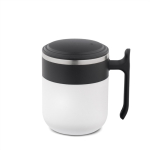 Mug de voyage double paroi, finition mate, base antidérapante, 400 ml couleur blanc première vue
