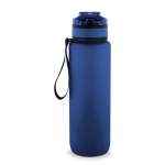 Gourde mate en RPET, toucher gomme, avec phrases motivantes 1,06 ml couleur bleu deuxième vue