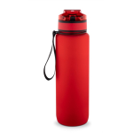 Gourde mate en RPET, toucher gomme, avec phrases motivantes 1,06 ml couleur rouge deuxième vue
