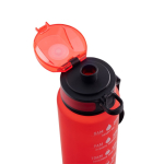 Gourde mate en RPET, toucher gomme, avec phrases motivantes 1,06 ml couleur rouge troisième vue