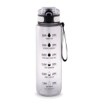 Gourde mate en RPET, toucher gomme, avec phrases motivantes 1,06 ml couleur transparent première vue