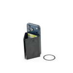 Portefeuille magnétique pour téléphone avec fermeture magnétique RFID couleur noir quatrième vue