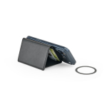 Portefeuille magnétique pour téléphone avec fermeture magnétique RFID couleur noir cinquième vue