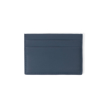 Porte-cartes avec blocage RFID et finition en similicuir pour 5 cartes couleur bleu deuxième vue