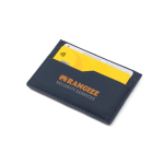 Porte-cartes avec blocage RFID et finition en similicuir pour 5 cartes couleur bleu image avec logo 4