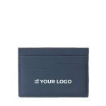 Porte-cartes avec blocage RFID et finition en similicuir pour 5 cartes avec zone d'impression