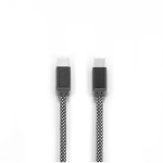 Câble USB-C vers USB-C magnétique tressé en polyester 60 W couleur noir première vue