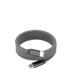 Câble USB-C vers USB-C magnétique tressé en polyester 60 W avec zone d'impression