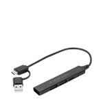 Hub USB multifonction écologique avec 4 ports et charge 10 W avec zone d'impression