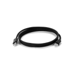 Câble USB-C vers USB-C tressé idéal pour la charge rapide 60 W couleur noir quatrième vue