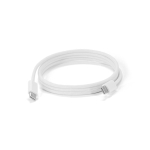 Câble USB-C vers USB-C tressé idéal pour la charge rapide 60 W couleur blanc cassé quatrième vue
