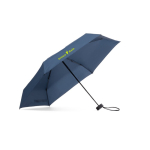 Petit parapluie manuel à 5 sections avec pochette en caoutchouc Ø90 couleur bleu image avec logo