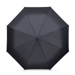 Parapluie pliable 3 sections en pongée et poignée ergonomique Ø117 couleur noir première vue