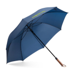 Grand parapluie anti-vent à ouverture semi-automatique Ø134,5 couleur bleu bondi image avec logo