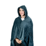 Couverture polaire douce 3 en 1 avec poche frontale 220 g/m² couleur bleu cinquième vue