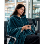 Couverture polaire douce 3 en 1 avec poche frontale 220 g/m² première vue
