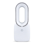 Ventilateur portable sans pales avec LED 6 couleurs et 4 vitesses couleur blanc deuxième vue