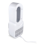 Ventilateur portable sans pales avec LED 6 couleurs et 4 vitesses couleur blanc troisième vue