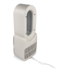 Ventilateur portable sans pales avec LED 6 couleurs et 4 vitesses couleur beige troisième vue