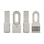 Ventilateur portable sans pales avec LED 6 couleurs et 4 vitesses couleur beige sixième vue
