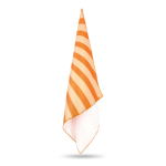 Serviette de plage en RPET à séchage rapide 100 x 180 cm couleur orange quatrière vue