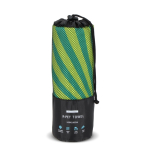 Serviette de plage en RPET à séchage rapide 100 x 180 cm couleur vert lime deuxième vue