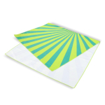 Serviette de plage en RPET à séchage rapide 100 x 180 cm couleur vert lime troisième vue