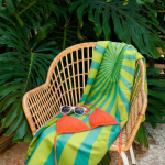 Serviette de plage en RPET à séchage rapide 100 x 180 cm couleur vert lime septième vue